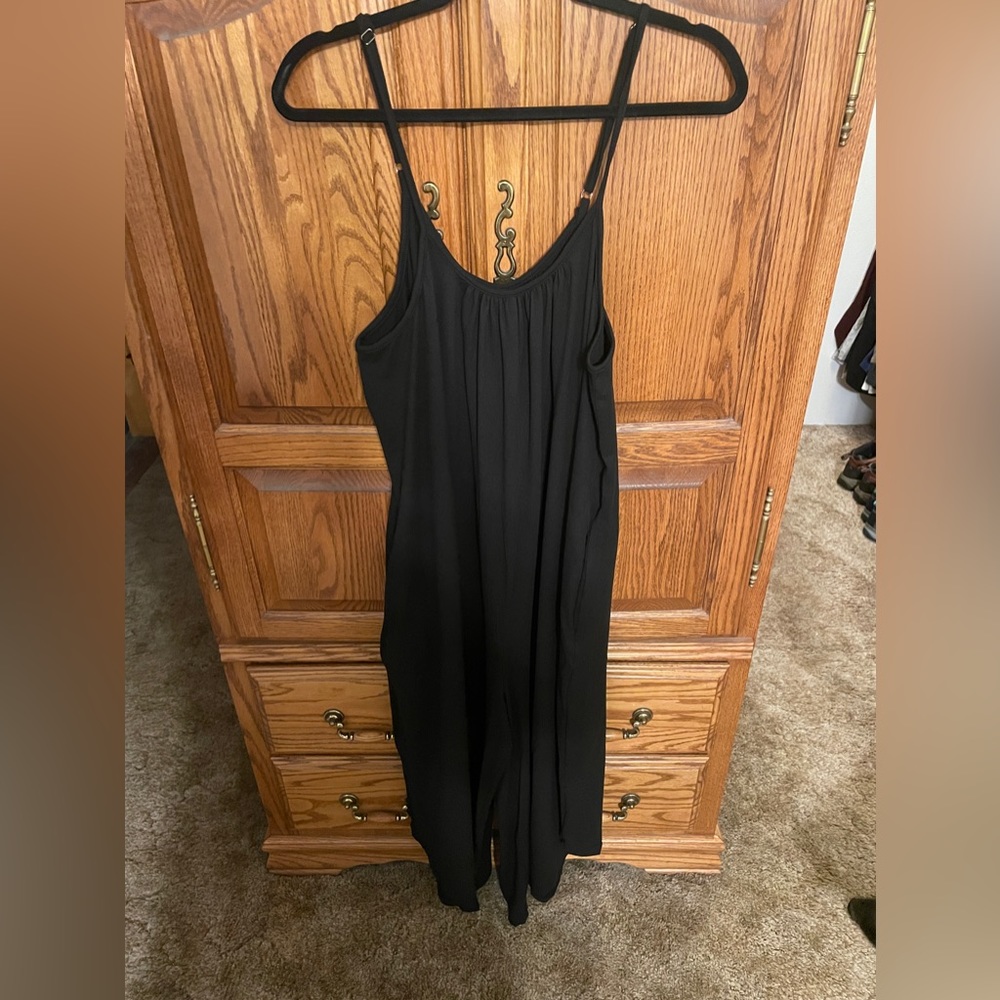 Black Baggy Romper Medium